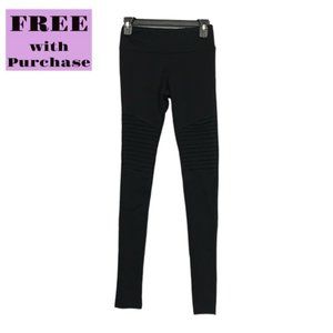 Maggie Fit Ruched Full Length Black Leggings